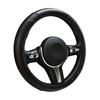 Leather Steering Wheel Cover Non-Slip Car Steering Wrap with Honeycomb Ventilation