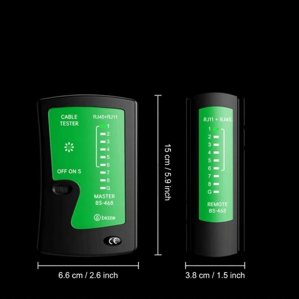 Lightweight RJ45 RJ11 Wire Test Tool Compact Design Ethernet Cable Tester Home Use