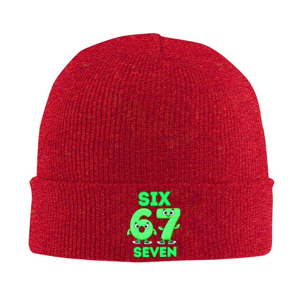 67 Six Seven 6-7 Funny Italian Brainrot Knit Hat Beanies Autumn Winter Hat Warm Unisex  Color  Cap Men Women Gifts,