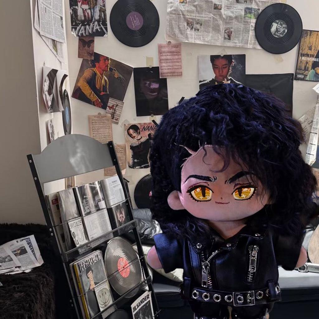 20cm Michael Jackson Plush Doll Cotton Doll Anime Peripherals Stuffed Toy Soft Doll Cute Room Decoration Collection Toys Gifts