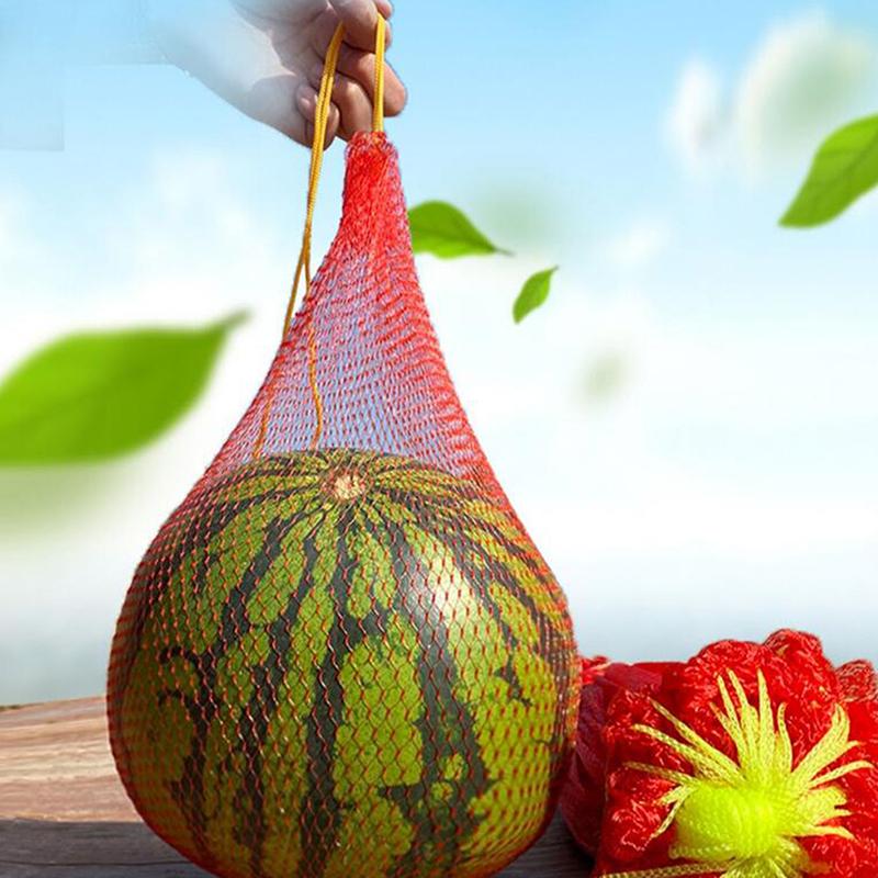 100Pcs Garden Cucumbers Growing Storage Mesh Net Vegetable Bags Hanging Watermelon Grow Net Bags Reusable Cantaloupes Mesh Net