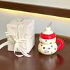 Creative straw cup cute couple ceramic mug birthday gift girl gift box