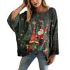 XY-LK01-Pullover hollow blouse 3D printed sweater spring and summer new