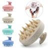 Silicone Bath Brush Hair Shampoo Brush Head Scalp Massage Silicone Hair Scalp Scrubber Shampoo Brush Manual Pet Hair Scratcher