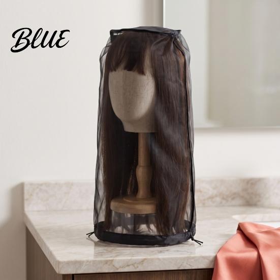 Head Model Protective Design Portable Cover Adjustable Wig Dust Covers Mesh with Drawstring Breathable
