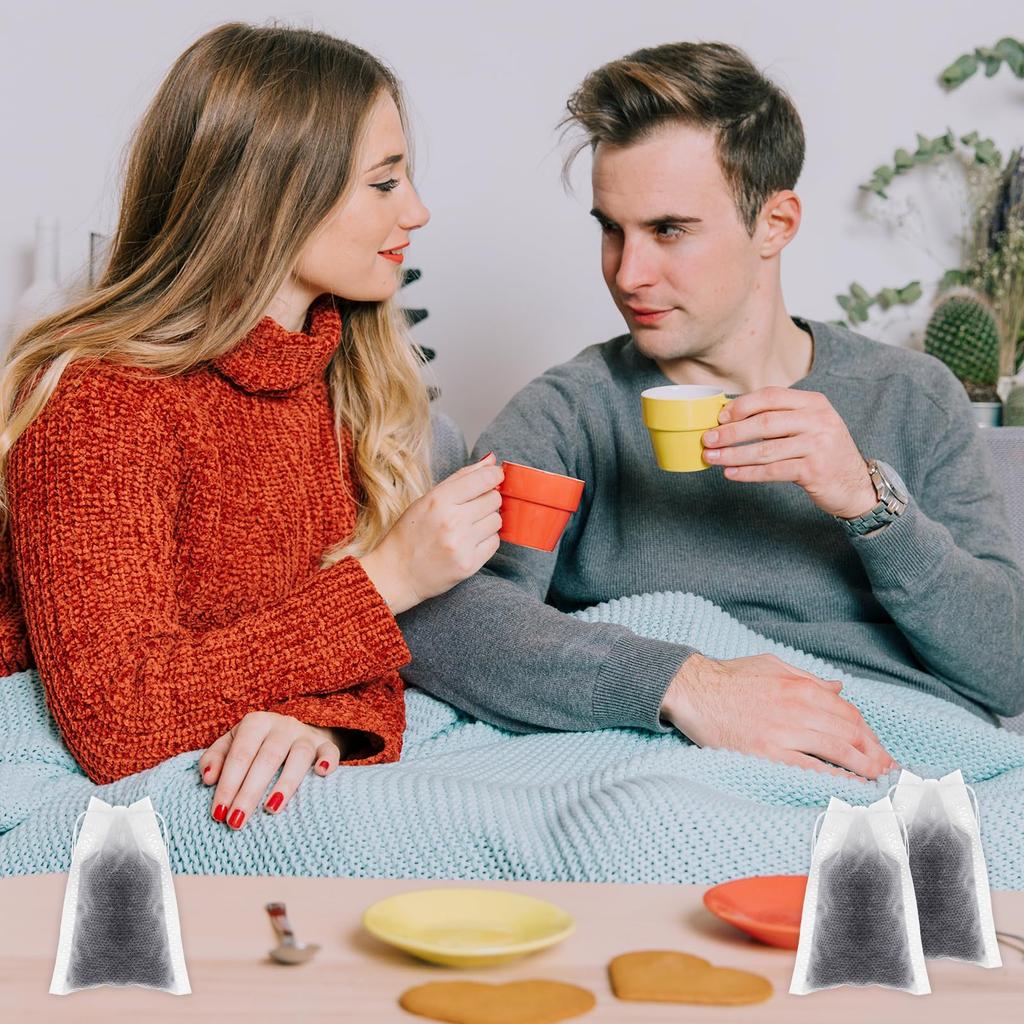 100 Pcs Cold Brew Coffee Filter No Mess Cold Brew Filter Bags 5x7cm Reusable Bath Tea Bags French Press Filters Bag for Tea