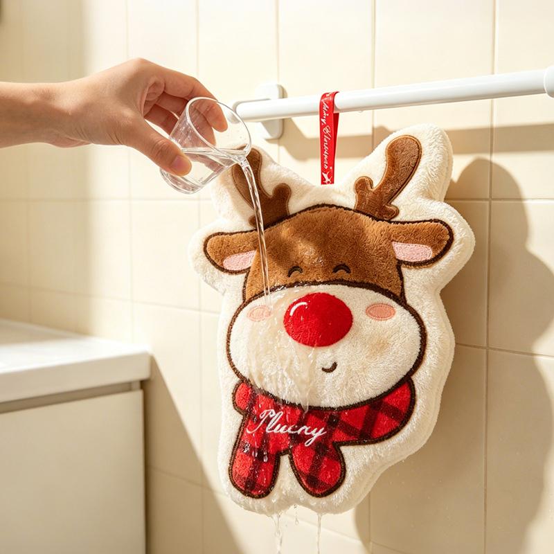 Christmas Hand Towels Absorbent Towel for Kitchen Bathroom Hanging Towels for Hands Christmas Decorations 2026 Navidad