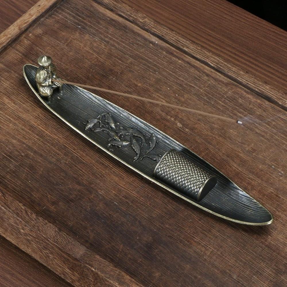 Boat Shape Incense Holder Metal Incense Censer Creative Aromatherapy Ornament  Bedroom