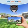 LS VISION Κάμερα 10MP PTZ IP 8MP 4K εξωτερικού χώρου με διπλό φακό με διπλή οθόνη 5G Κάμερα WIFI AI Παρακολούθηση Προστασίας ασφαλείας Κάμερα παρακολούθησης CCTV