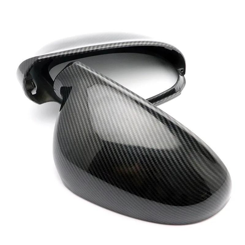 For Volkswagen Golf 5 MK5 2003-2009 Modified Bright Black Rear View Mirror Shell Carbon Fiber Look Cover Car Accessories