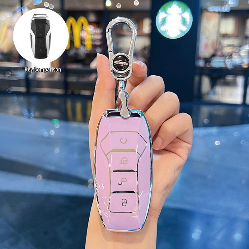 BYD Key Cover for Dolphin Song, Qin DMI, Han EV, Yuan Pro, Tang, Seal, GT, and Seagull - Summer Edition