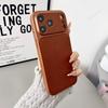 Official Big Window Leather Phone Case For iPhone 17 Air 13 14 15 16 17 Pro Max 16Pro 17Pro Shockproof Protector Cover