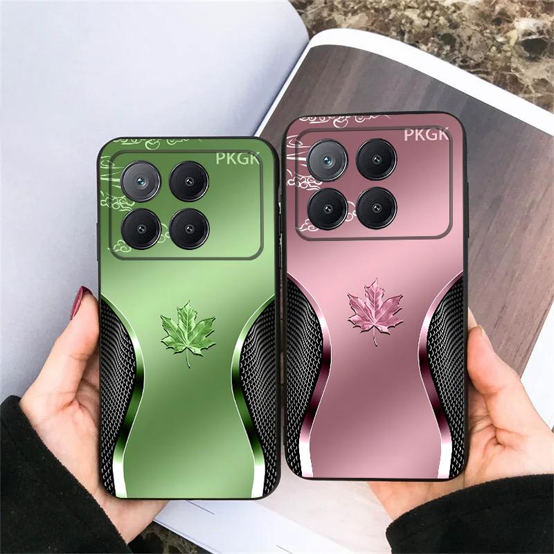 Javorový list s přechodem barev Pro Xiaomi Poco X7 M7 Pro 5G M5 X4Pro M4 6 4G C65 75 F6 F5 X6 5 7 X5 F7 Ultra M5S 4Pro 5G měkké pouzdro na telefon