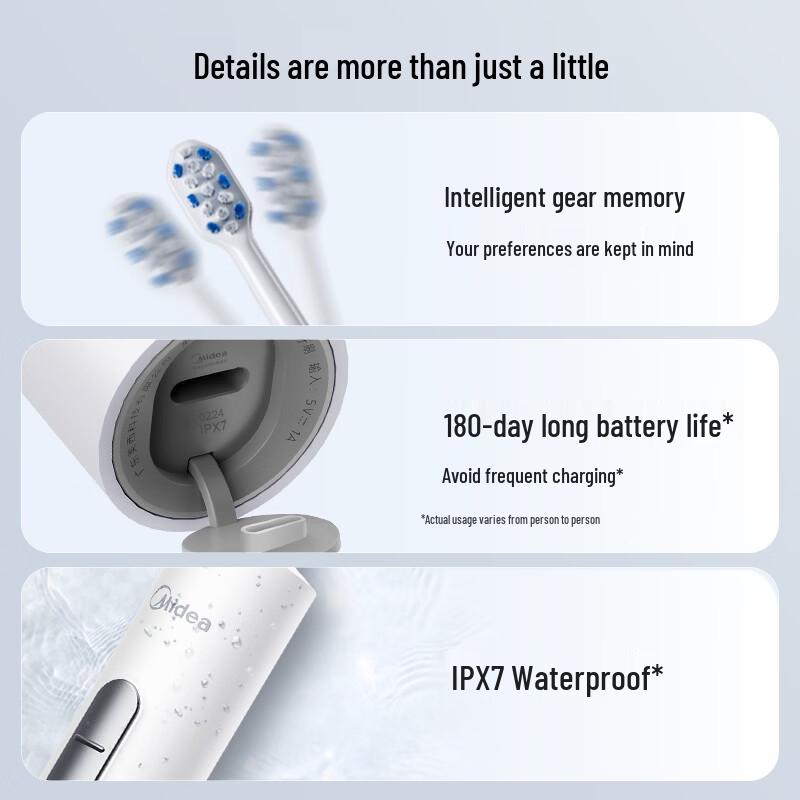 Midea S1PX Sonic Electric Toothbrush CN plug (adapter included)