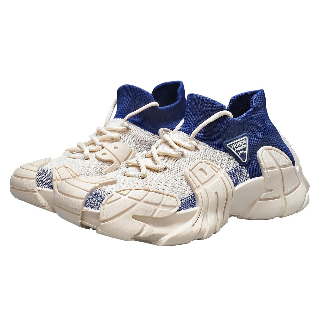 Sneakers Man Lightweight Vulcanize Shoes For Men Sports Flying Weaving Slip-Ons Breathable Autumn Leisure Chunky  Trend Work