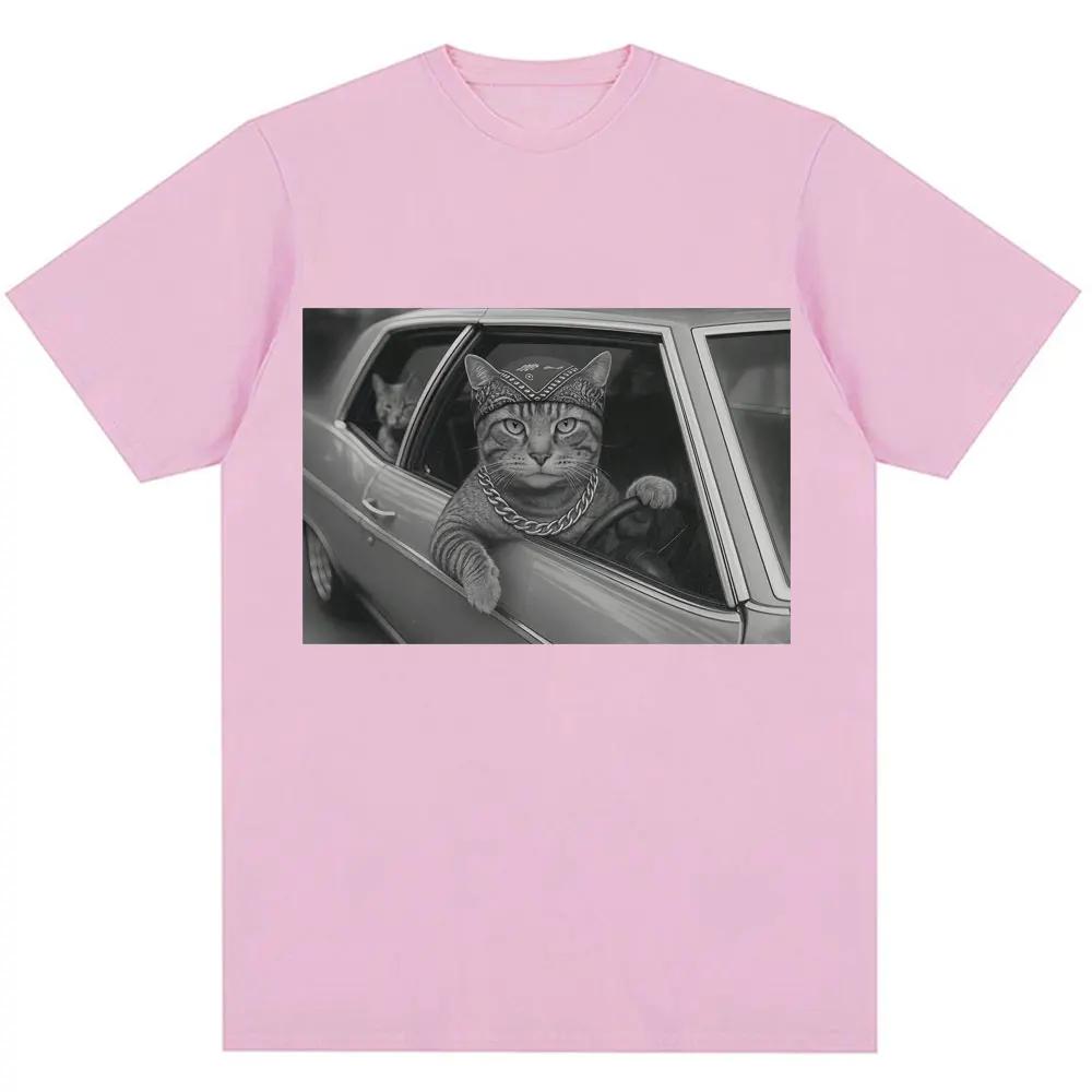 Camiseta Vintage Divertida De Gato Gang Meme Para Mujercamiseta Fresca a La Modacamisetas Informales De Verano De Gran Tamaño
