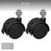 2Pack 1.5in Swivel Caster Wheels with Brake, Baby Bath Seat Accessory 2pcs Brake