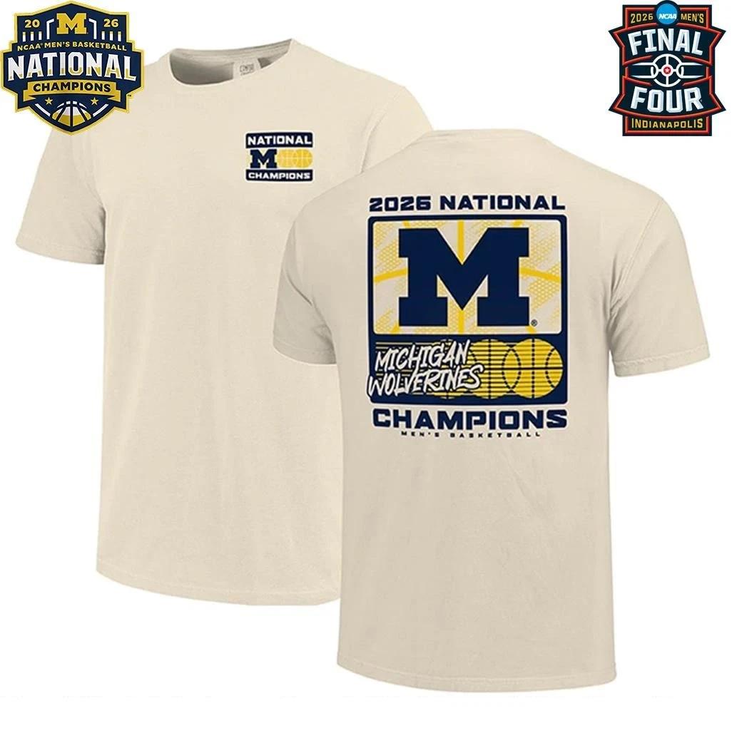 

Michign Wolverines 2026 NCAA National Champions Shirt Basketball Bracket TShirt 2XL