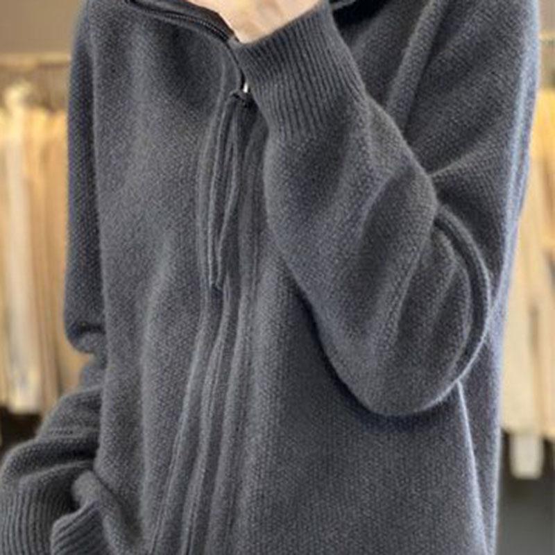 Sweaters Coat Cardigan for Women Autumn Winter Large Size Loose Long Sleeve Cardigan Thickened Sweaters Jacket