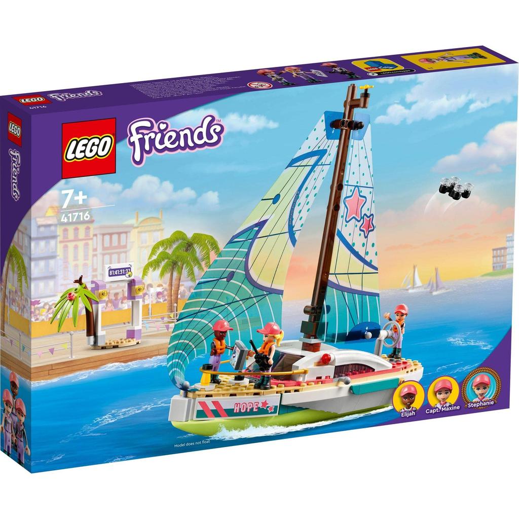 LEGO Friends Stephanie's Yacht Adventure 41716 Toy Building Blocks Gift Boat Pretend Play Girls Ages 7+