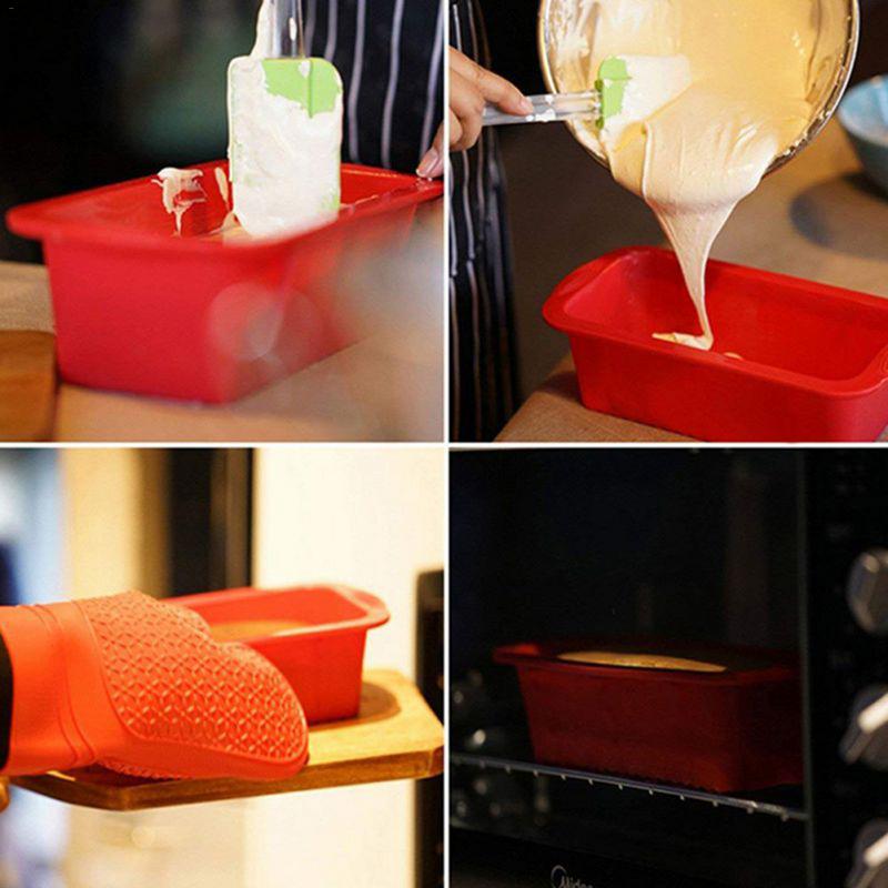 New Silicone Mold Baking Tools Rectangular Silicone Cake Mold Toast Candy Mold Mold DIY Kitchen Supplies Cake Making