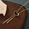 High-End Sweater Chain Fringed Necklace Women'S Love Pull Light Luxury High-End Jewelry Pendant Jewelry Accessories