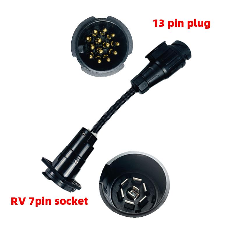 EgoTrailer Anhängerstecker Adapter 13-polige Anhängersteckdose auf 7-poligen Wohnmobil-Stecker Stecker Anhänger Boot LKW Anhänger Teile