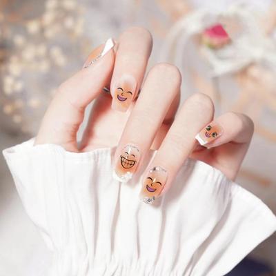 Adesivi per Nail Art Faccia Sorridente Decalcomanie Fai da Te Punte per Manicure Cartone Animato Adorabili Decalcomanie per Nail Art per Saloni di Bellezza Uso Domestico
