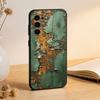 Retro Rust Design Phone Case Black Silicone Soft For Samsung S25,S24,S21,S22,S23,S30,Ultra,S20,Plus,Fe,Lite