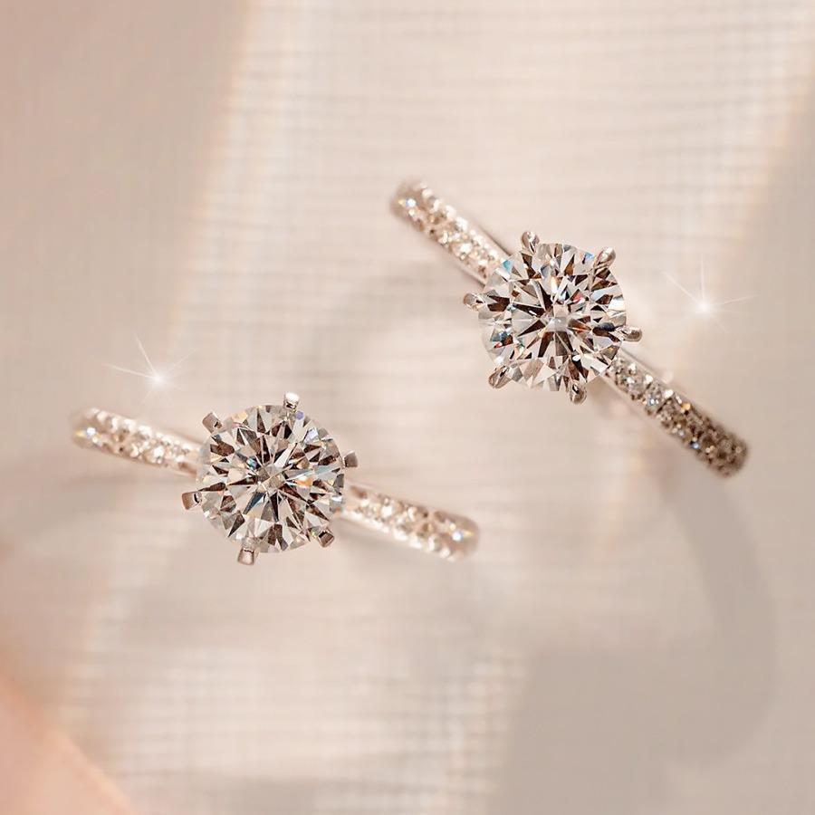 2023 Ein-Karat-Sechsklauen-Moissanit-Verlobungsring, verstellbare Passform