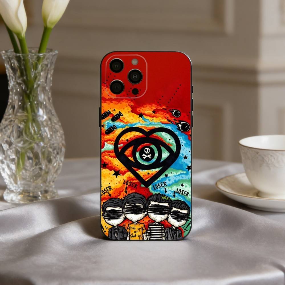 

Punk A-All Time Low Band Phone Case For iPhone 17pro,16,15,14,13,12,11 Plus,Pro Max,XS,Soft Silicone Black Cover iPhone16plus