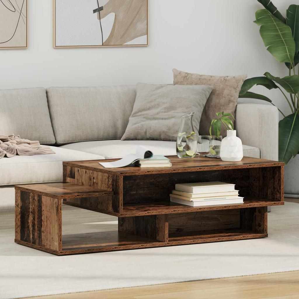 Coffee Table Reclaimed Wood Look 105 x 50 x 32.5 cm Engineered Wood