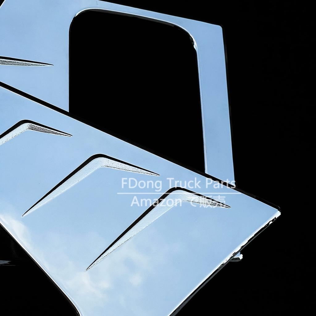 Chrome door handle covers and right for Isuzu 07 Elf and 07 Forward Five Star Customizable decoration (left set) Giga. truck.