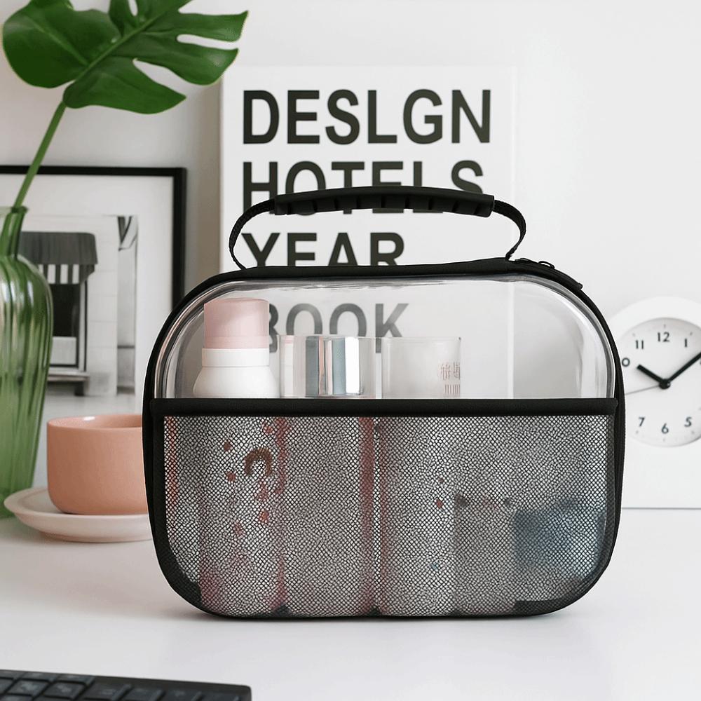 Large Capacity PVC Transparent Mesh Storage Bag Zipper Bag Toiletries Organizer Pouch  Sports