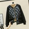 Women's Jackets Autumn Winter Lambswool Splice Parka Female Short Casual Cotton-padded Loose Warm Outwear Jacke Women