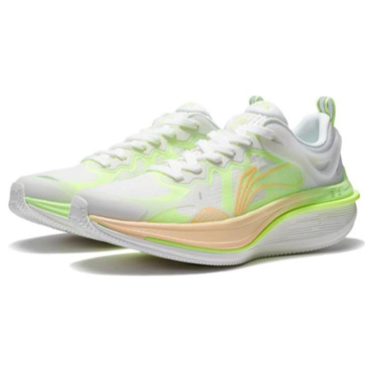 New LINING WuShi 5S 2.0 Running Shoes Women's Low Top Champagne White ARSS012-2