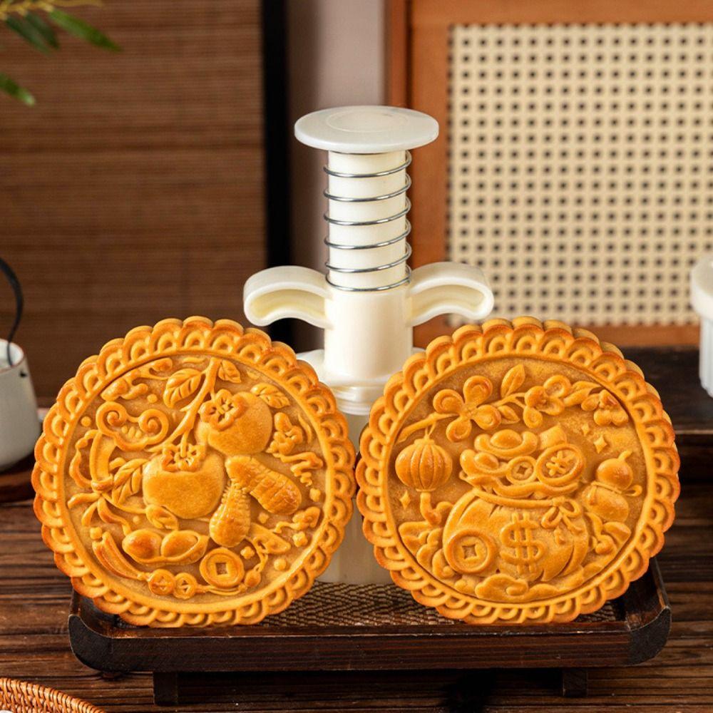 Hand Press Mid-Autumn Festival Moon Cake Mold Pastry Mold Kitchen