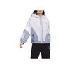 Adidas Woven Jacket Logo Embroidered Striped Long Sleeve Hooded Jacket Women Jackets Light-Purple HY2813