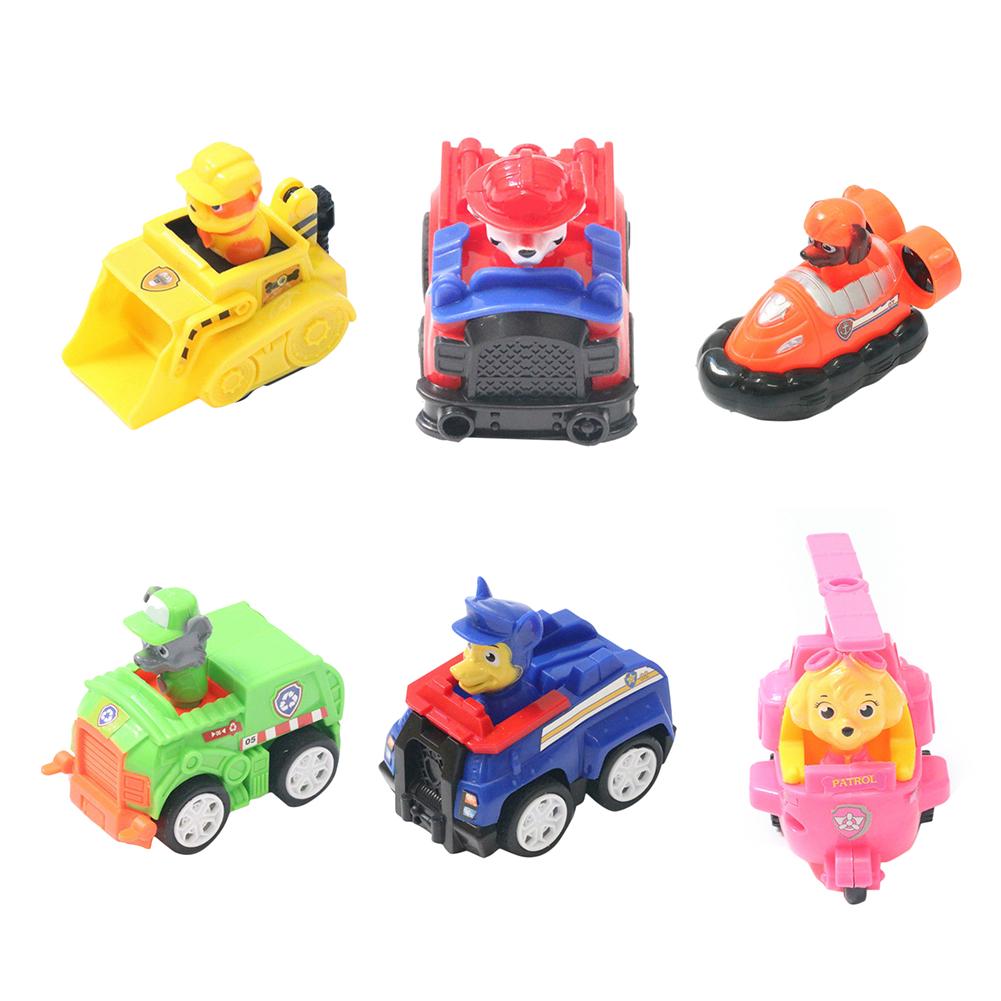 Buy 6PCS Racer Car Paw Patrol Dogs Marshall Rubble Rocky Chase Skye