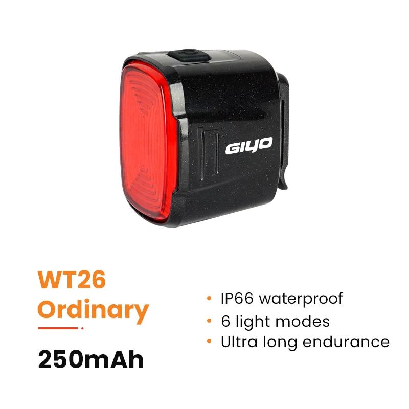 

GIYO Smart Brake Sensing Bicycle Tail Light USB Rechargeable IP66 Waterproof LED for MTB/Road Bike Cycling Safety