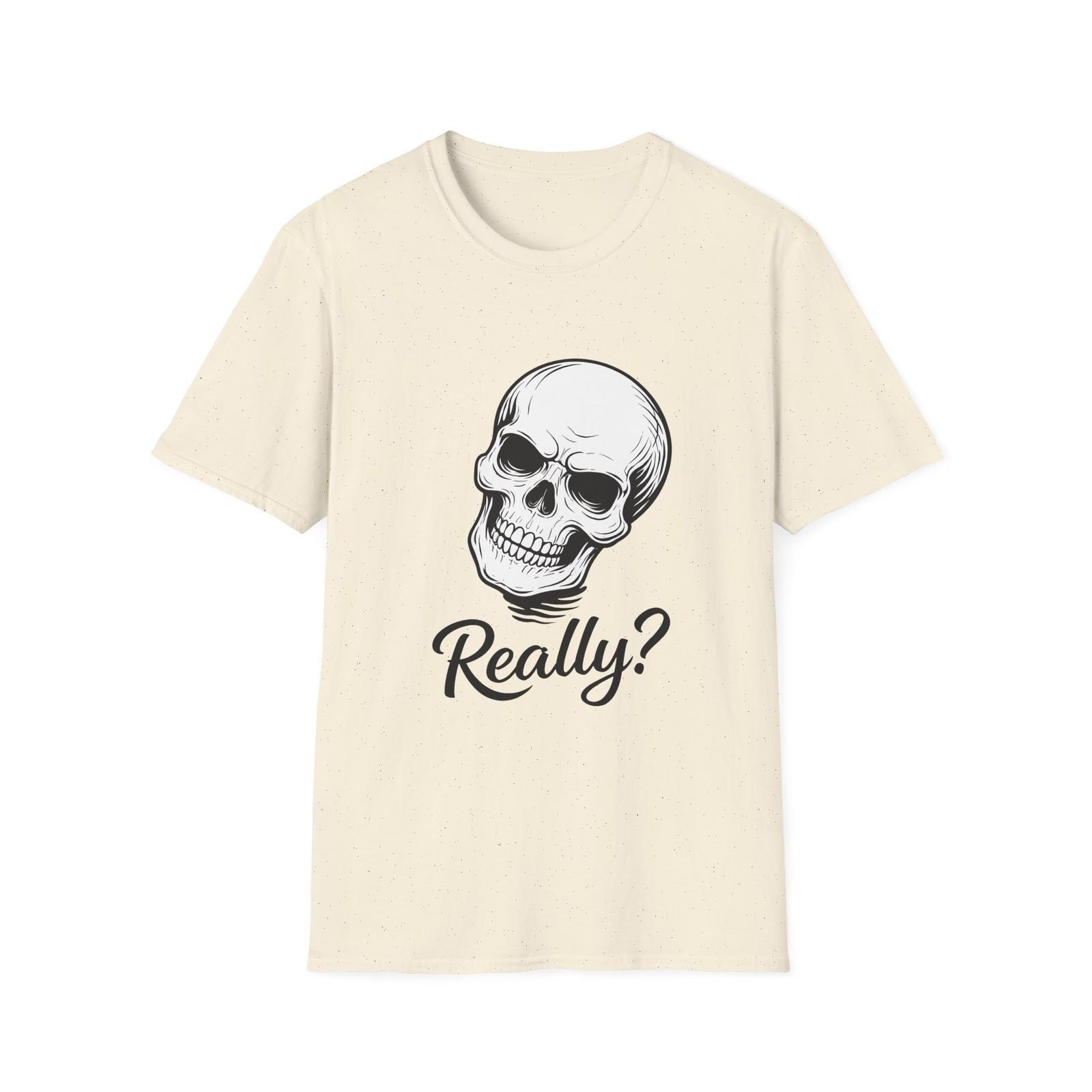 Unisex Softstyle T-Shirt Skull Gothic Creepy Humor Skeleton Halloween S разноцветный
