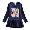 Kpop Monster Hunter Witch Korean Style Baby Girl Dress - Spring/Autumn, Long Sleeve Cartoon Mesh Princess Skirt