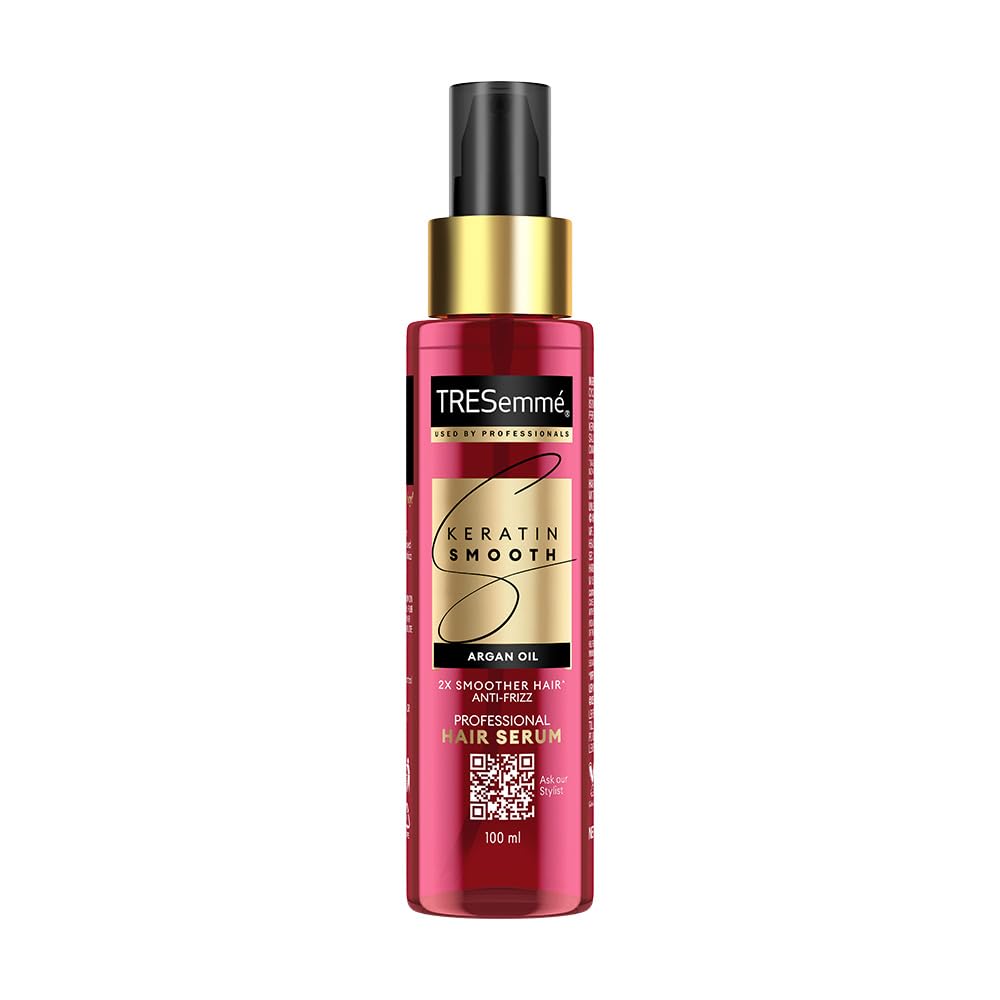 Сыворотка TRESemmé Keratin Smooth 100 мл с кератиновым протеином и аргановым маслом | Гладкие волосы как после салона | Контроль над пушистостью до 48 часов