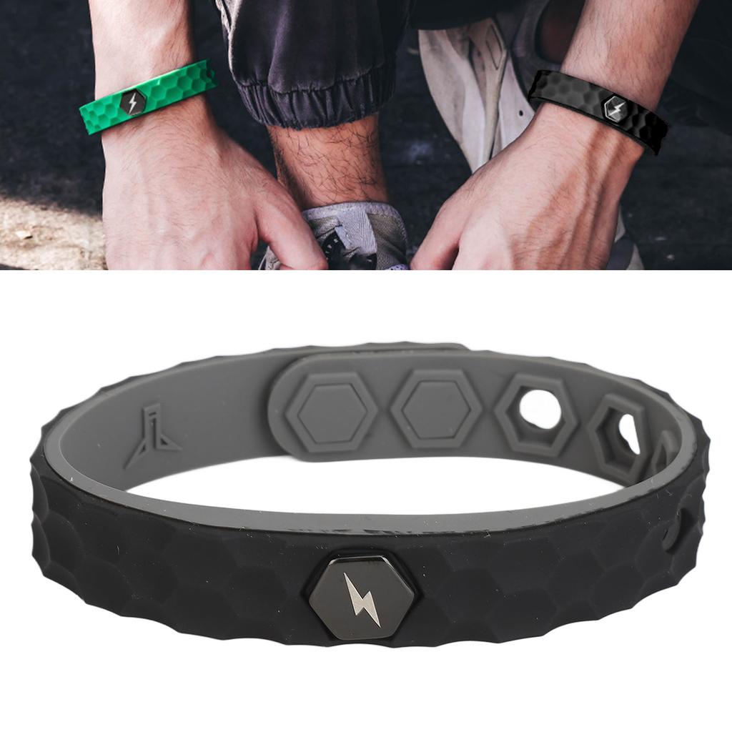 Negative Ions Bracelet Prevent Static Balance Energy Waterproof Lightweight Silicone Sports Wrist Strap for Running Cycling