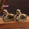M-Brass Tiger Figurine Collectible Ideal For Home Office Decor Versatile Placement Vintage Lucky Ornament Zodiac Tiger Statue