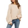 Autumn Winter Loose Casual Solid All-match Sweater Women Bottomed Batwing Long Sleeve Knitting Pullover Top