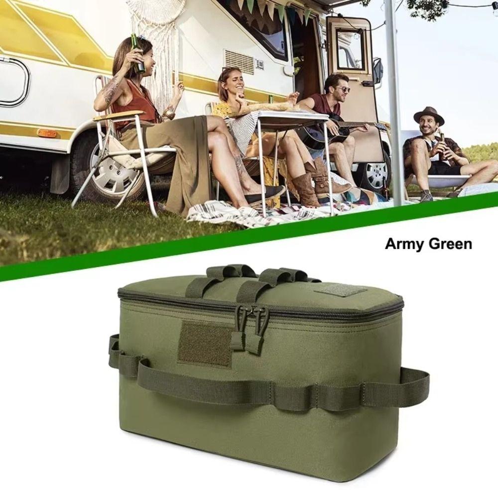 Waterproof Cookware Storage Bag High-capacity Tableware Handbag Stove Canister Carry Bag Outdoor