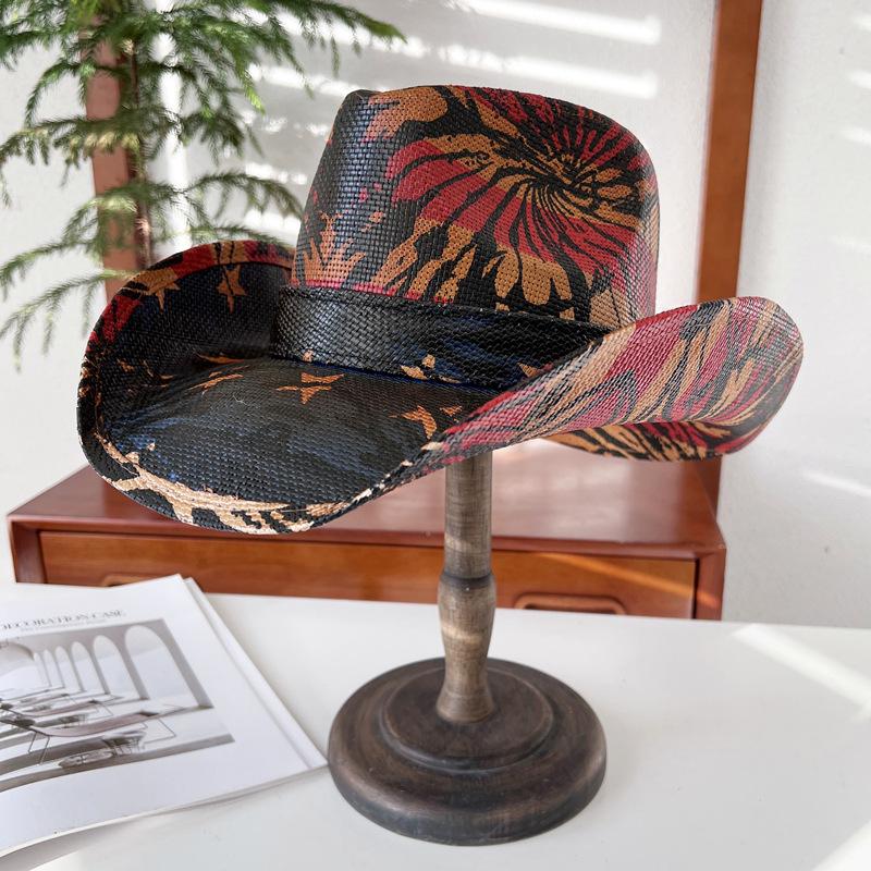 Unique Knight Hat for Women, Summer Festival Party Sun Hat, Western Cowboy Sun Protection Straw Hat, Trendy Punk Hat for Men