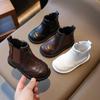 Girls Leather Boots Autumn and Winter New Korean Version of Foreign Style Children's Princess Boots Little Girl Fashion Versatile Short Boots