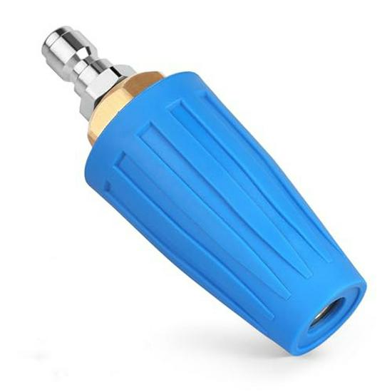 4000 PSI High-Pressure Rotating Turbine Washer Nozzle with Ceramic Core & Aluminum Shell.